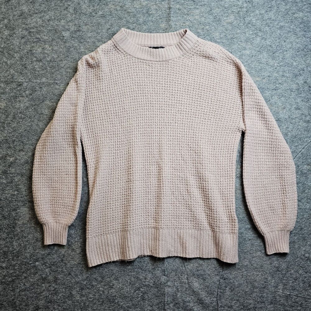 American Eagle Womens Sweater Pink Knit Long Sleeve Crew Neck Pullover Size S